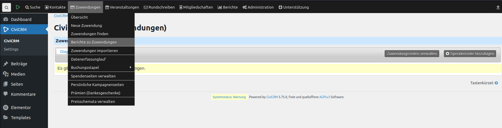 Zuwendungen-Übersicht